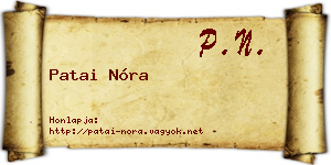 Patai Nóra névjegykártya
